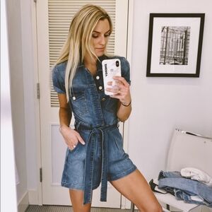 Frame Denim Belted Romper Size XL